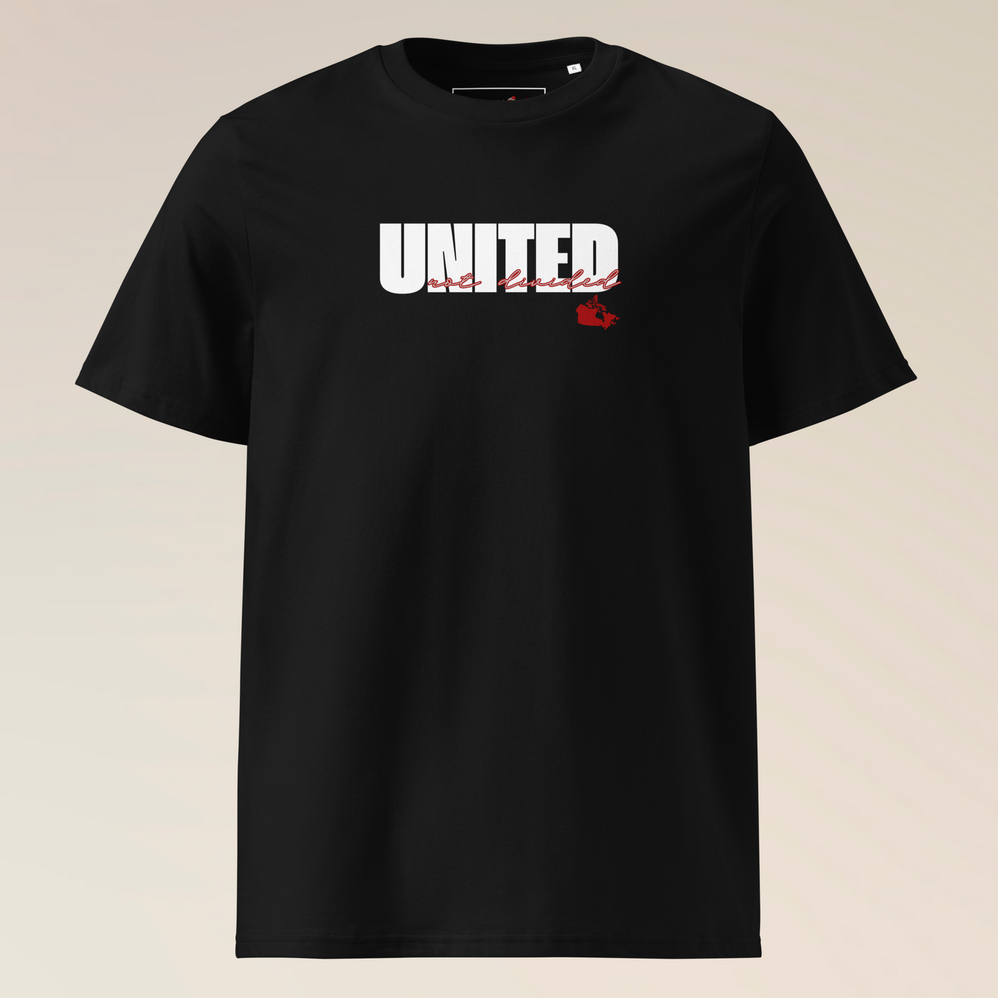 United not Divided Canada - Unisex Organic Cotton - On Dark Colored Tee 👕