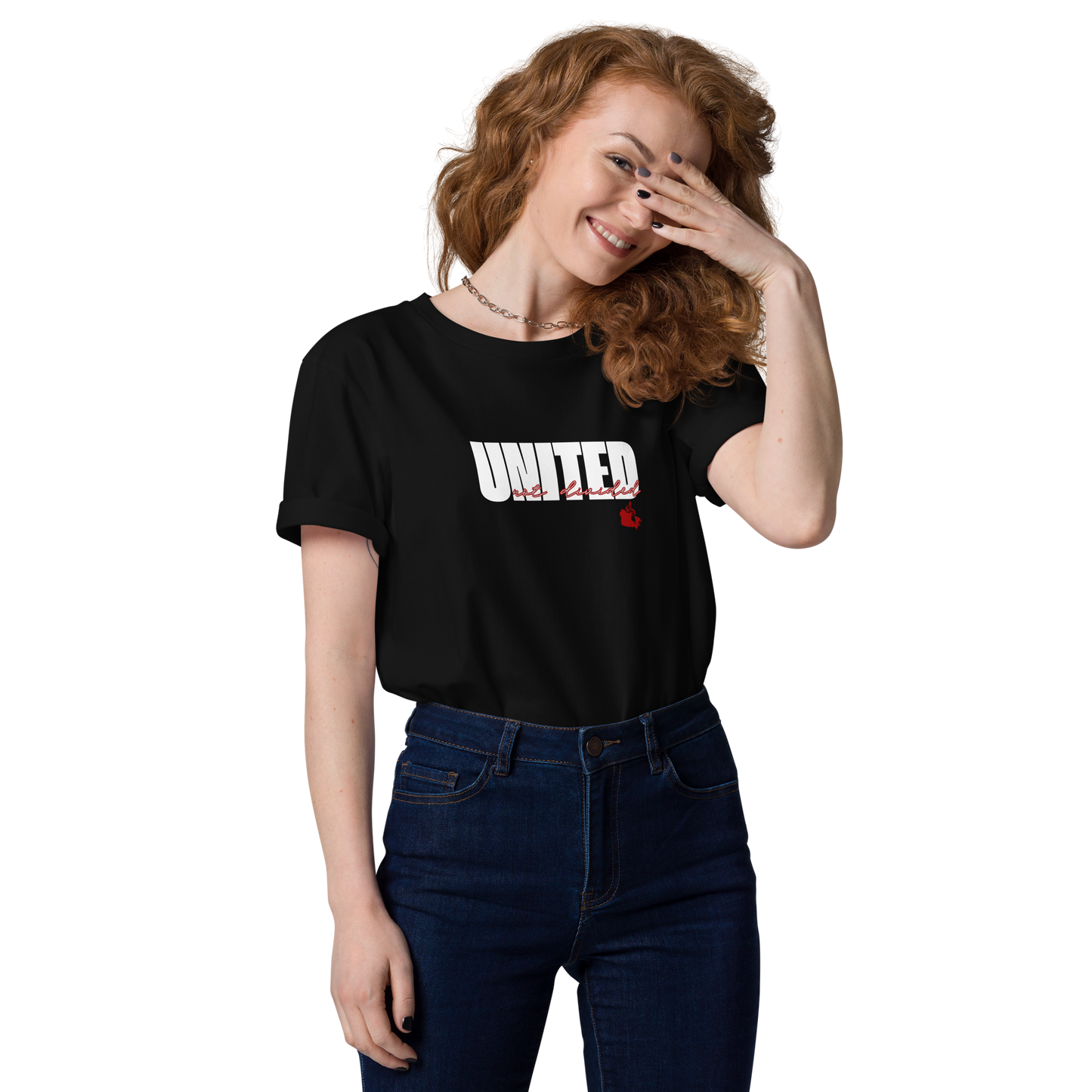 United not Divided Canada - Unisex Organic Cotton - On Dark Colored Tee 👕