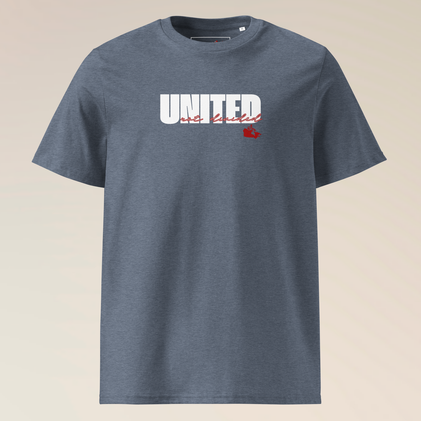 United not Divided Canada - Unisex Organic Cotton - On Dark Colored Tee 👕