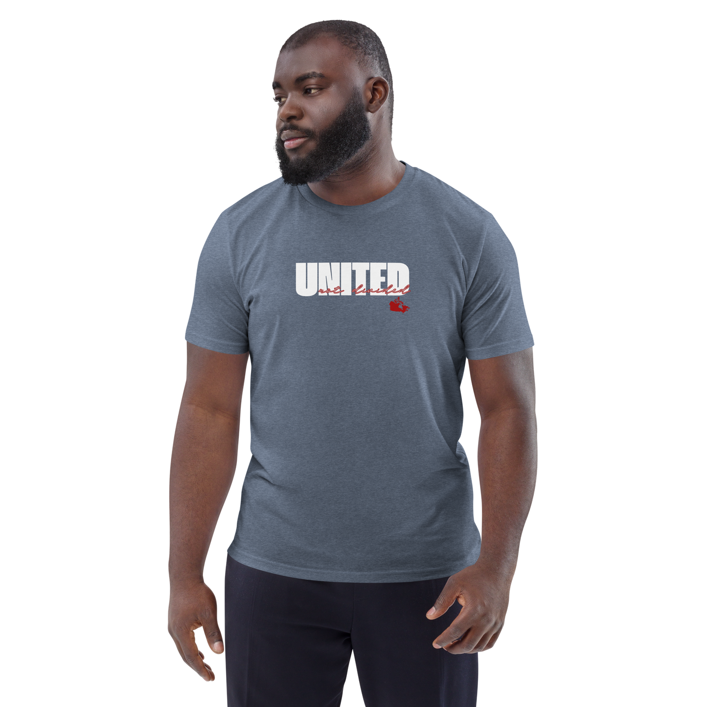 United not Divided Canada - Unisex Organic Cotton - On Dark Colored Tee 👕