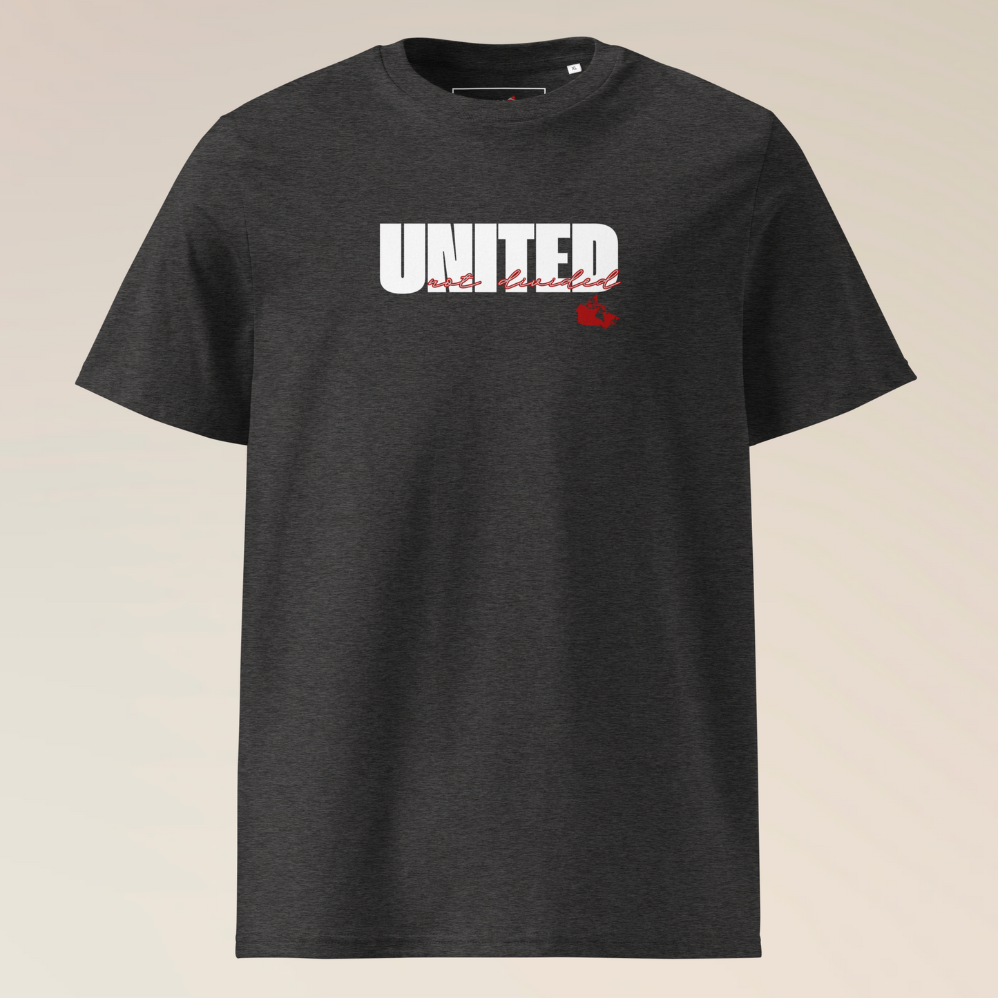 United not Divided Canada - Unisex Organic Cotton - On Dark Colored Tee 👕