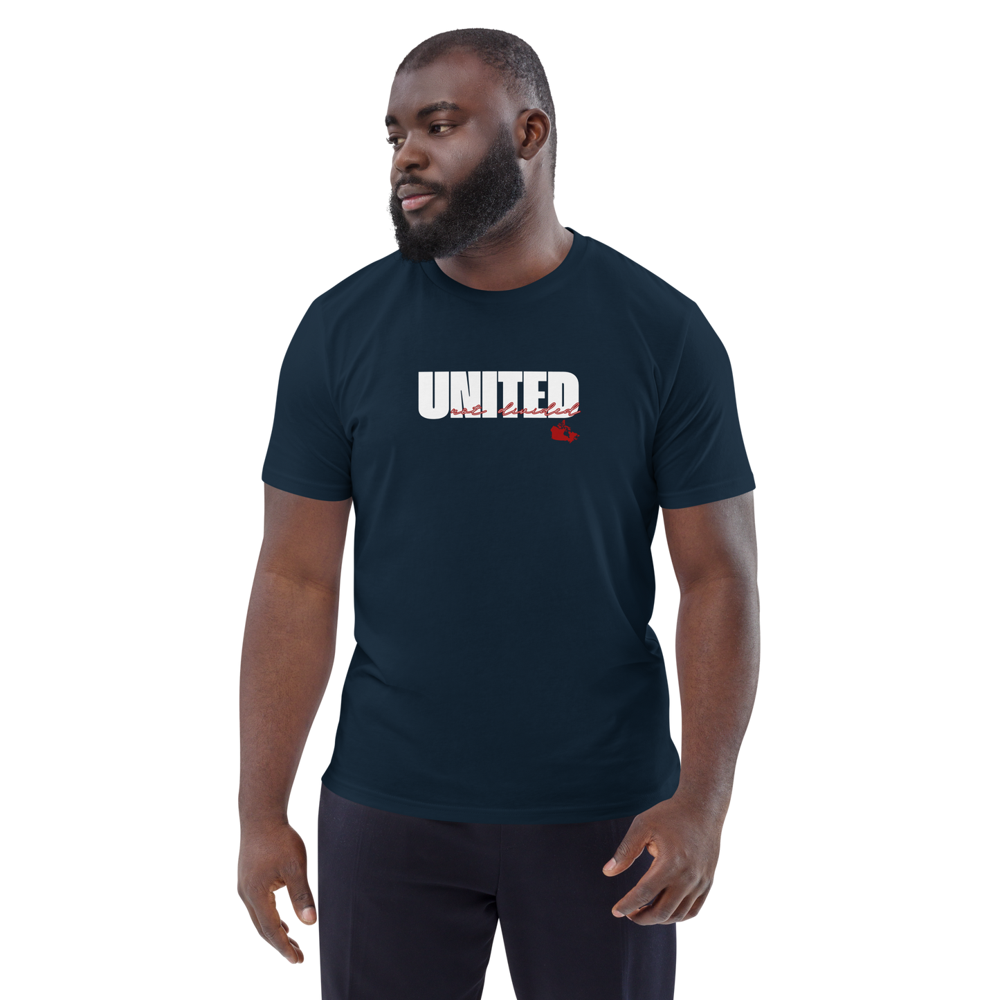 United not Divided Canada - Unisex Organic Cotton - On Dark Colored Tee 👕