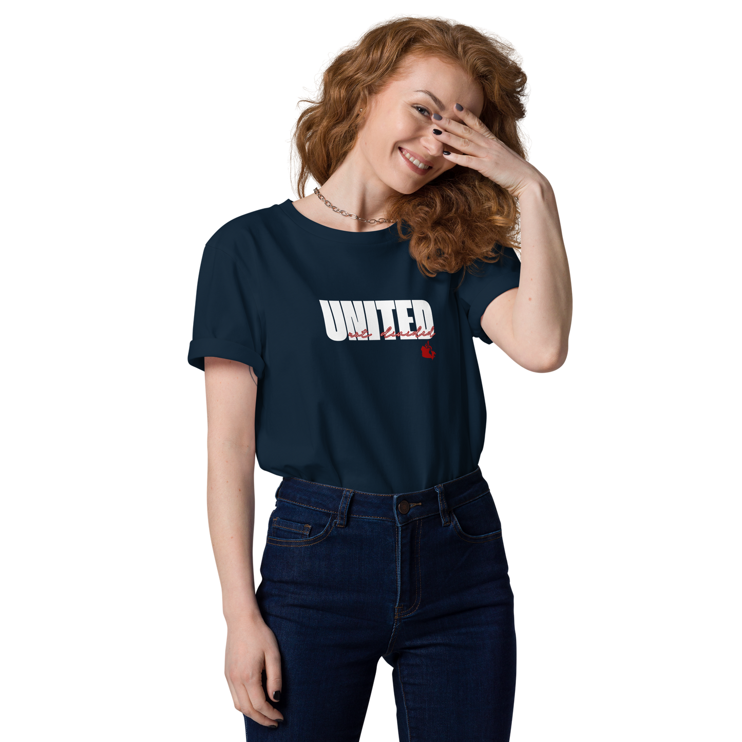 United not Divided Canada - Unisex Organic Cotton - On Dark Colored Tee 👕